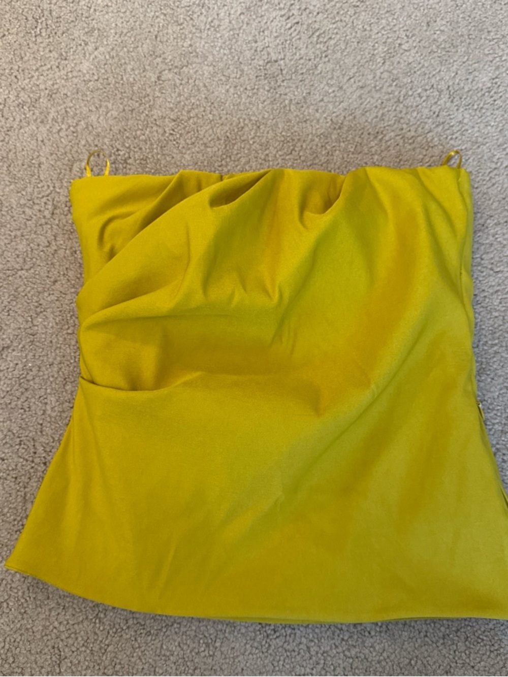 Strapless mustard yellow Women's Dress Top